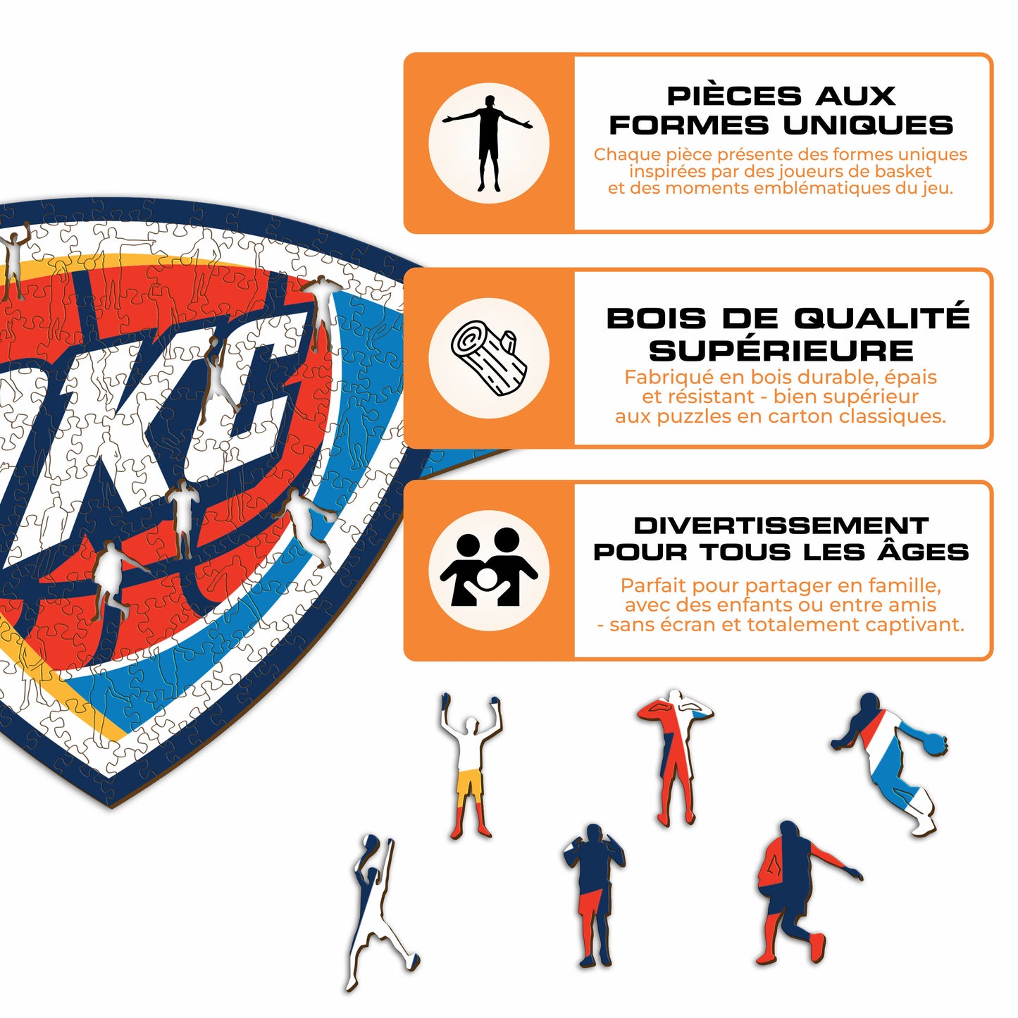 Oklahoma City Thunder™ - Puzzle en Bois