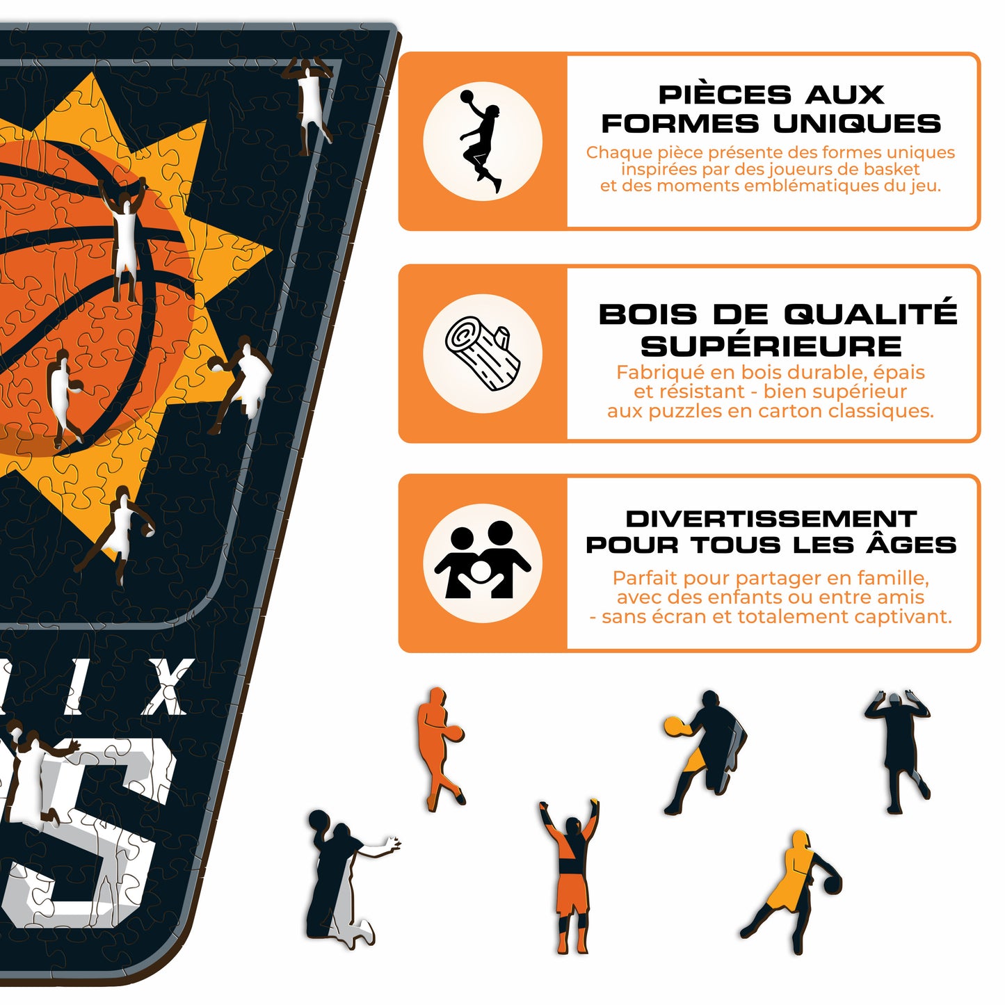 Phoenix Suns™ - Puzzle en Bois