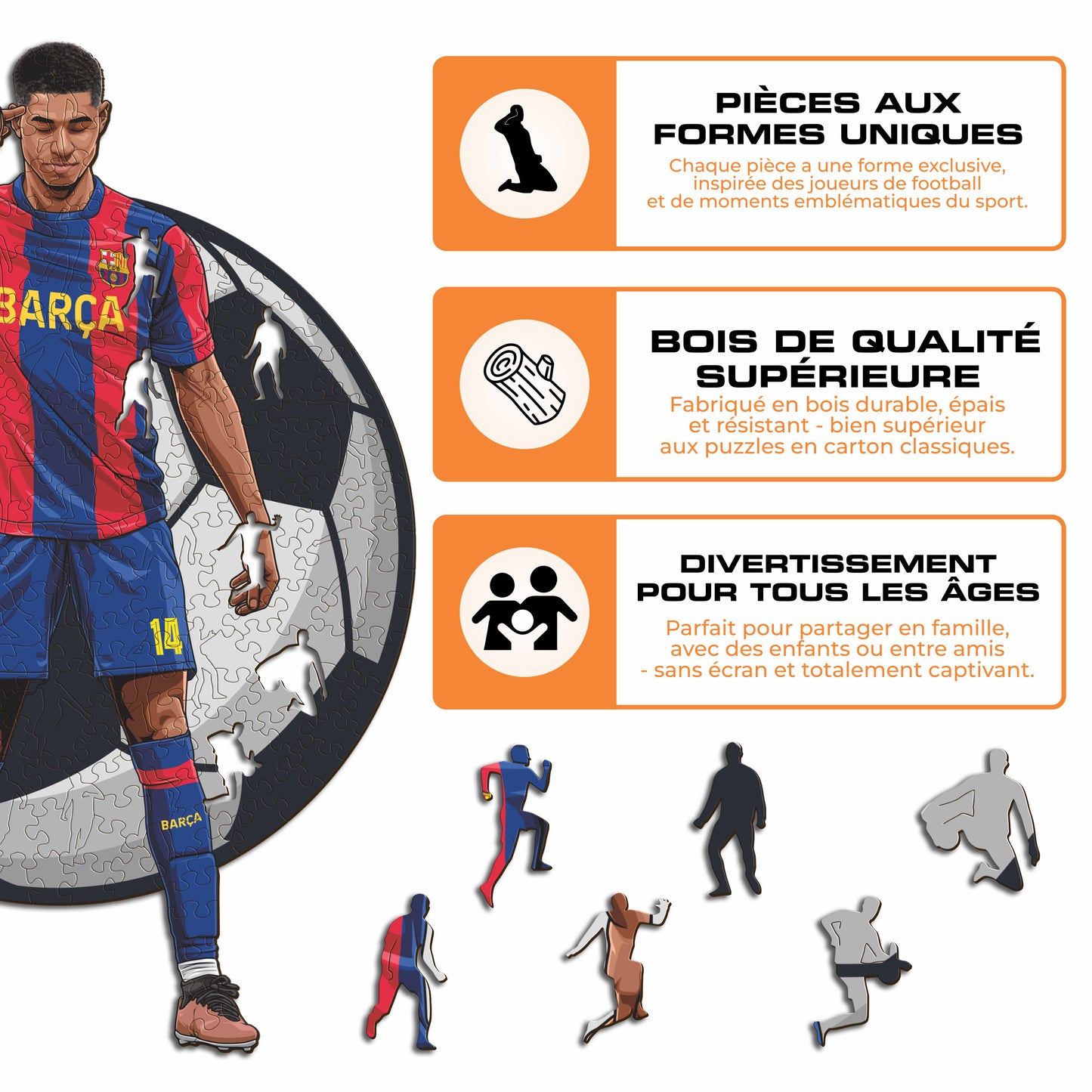 Marcus Rashford - Puzzle en Bois