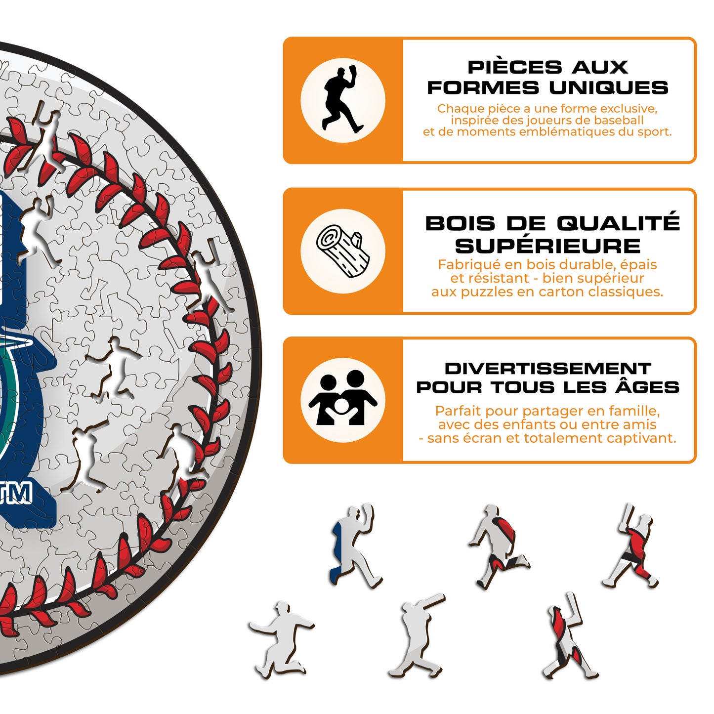 Seattle Mariners™ - Puzzle en Bois