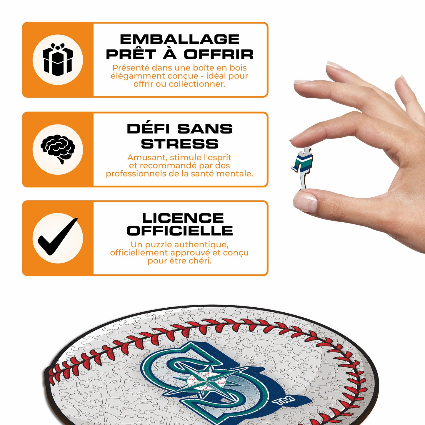 Seattle Mariners™ - Puzzle en Bois
