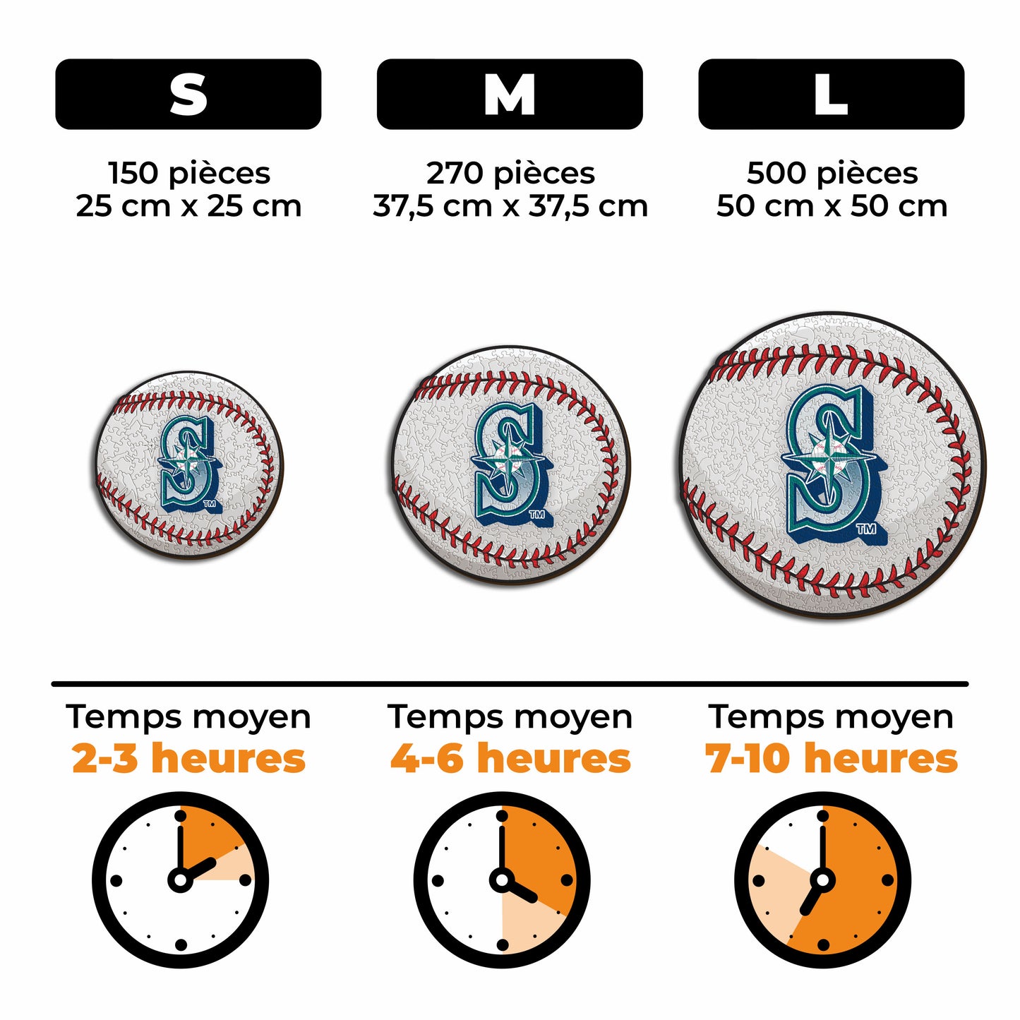 Seattle Mariners™ - Puzzle en Bois
