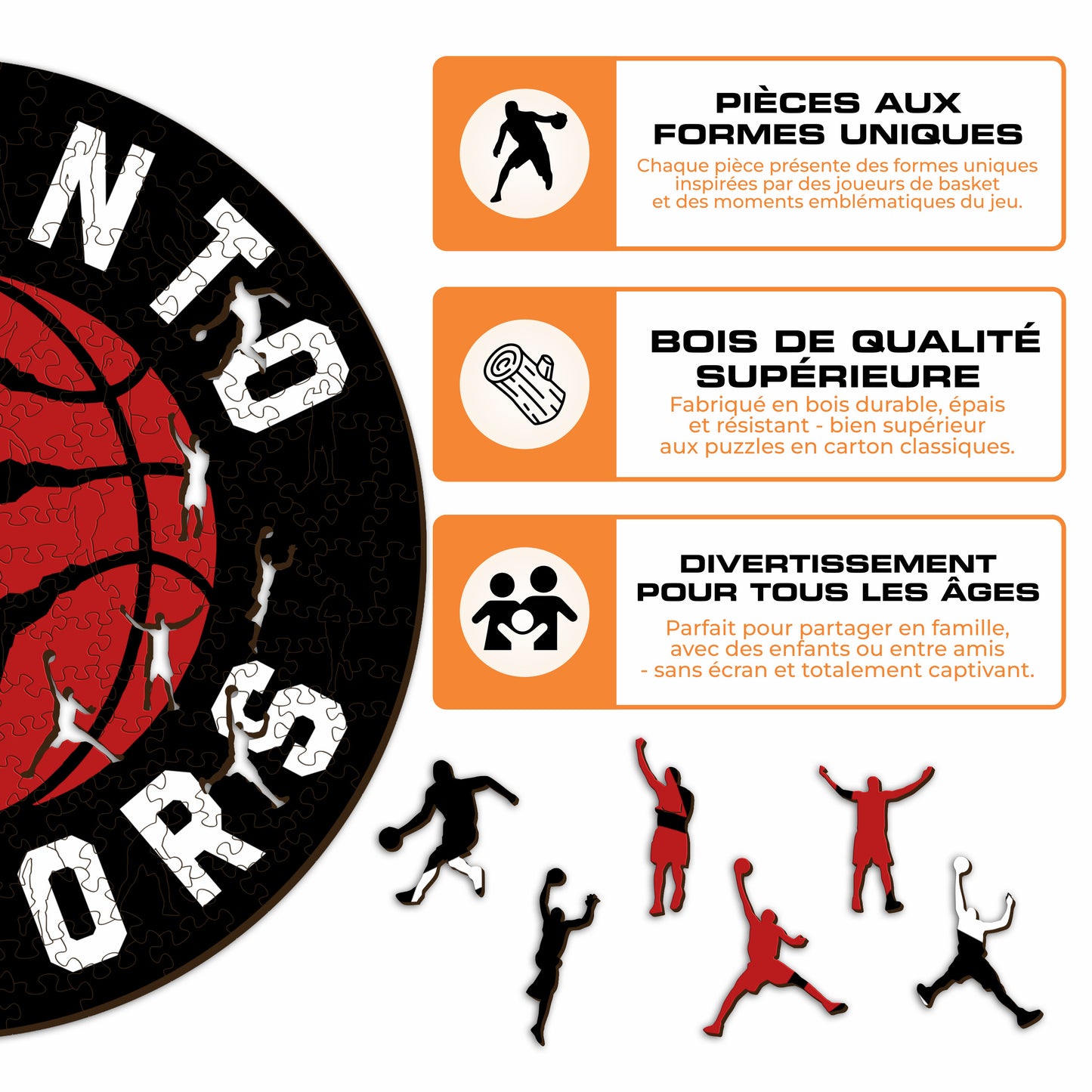 Toronto Raptors™ - Puzzle en Bois