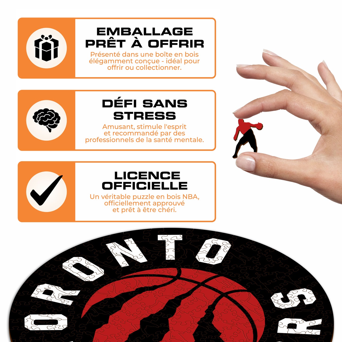 Toronto Raptors™ - Puzzle en Bois