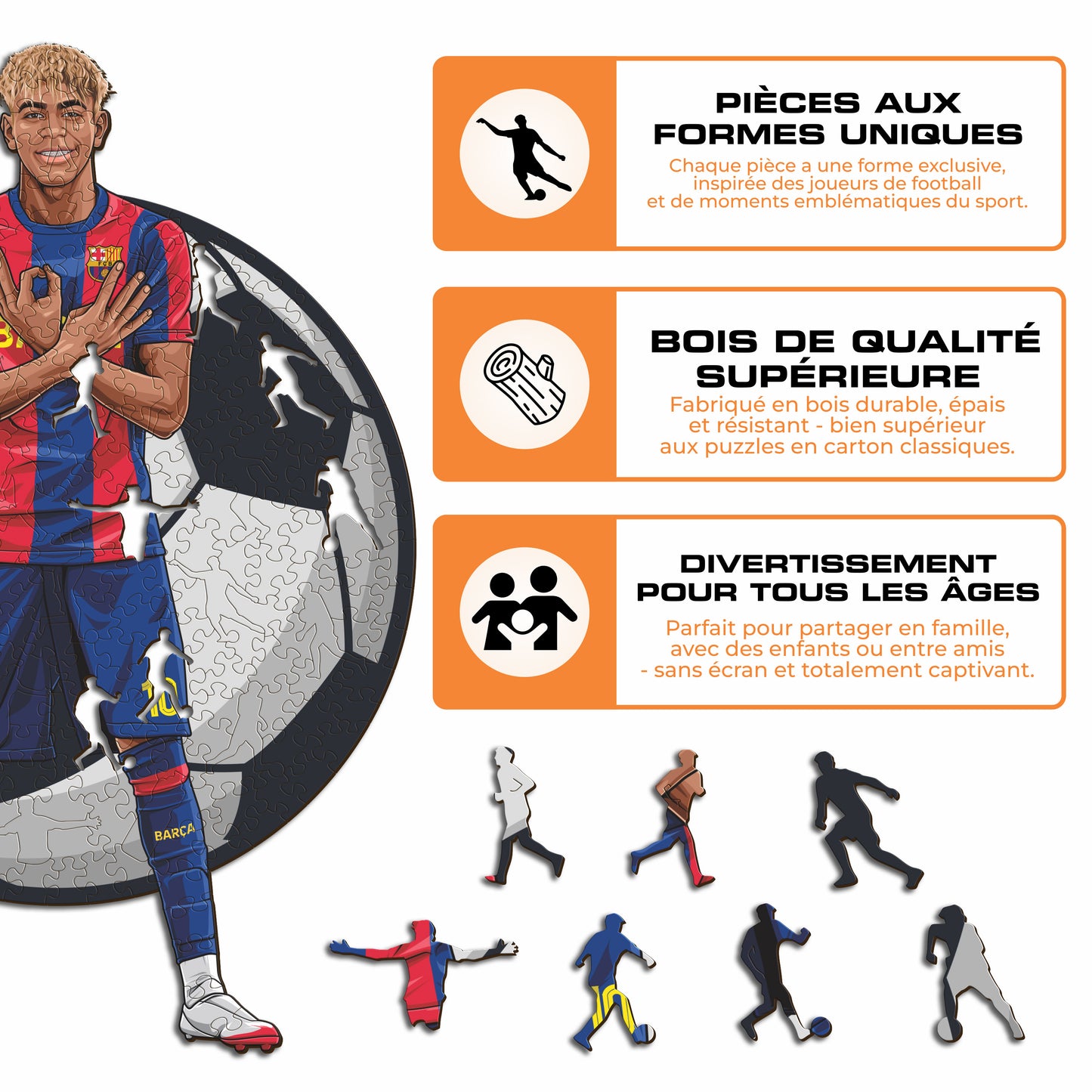 Lamine Yamal - Puzzle en Bois