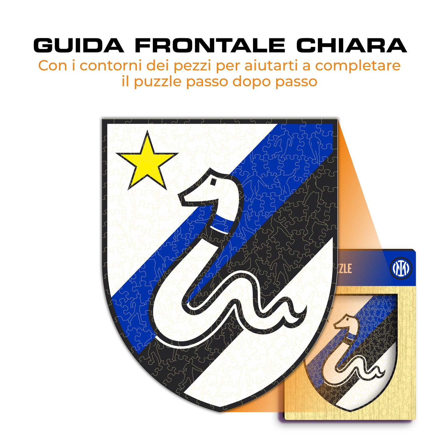 Retro Logo FC Inter® - Puzzle en Bois
