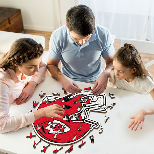 Casque Kansas City Chiefs™ - Puzzle en Bois