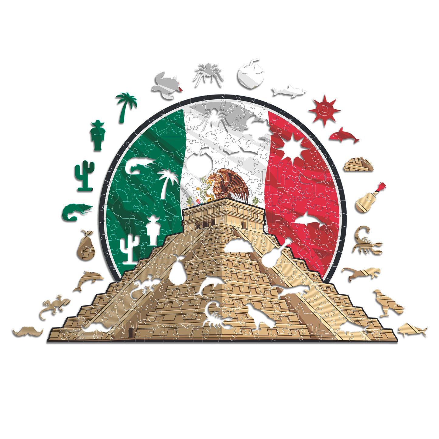 Chichén Itzá - Puzzle en Bois