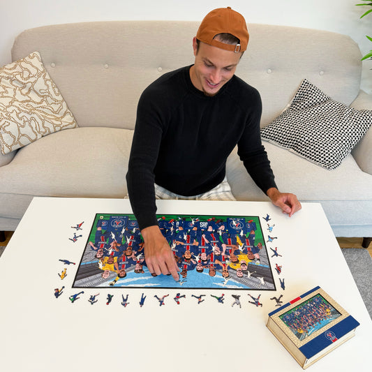 Équipe Paris Saint-Germain® "Triplé Historique" – Puzzle en Bois