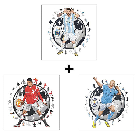 3 Puzzles de Joueurs de Football de Votre Choix