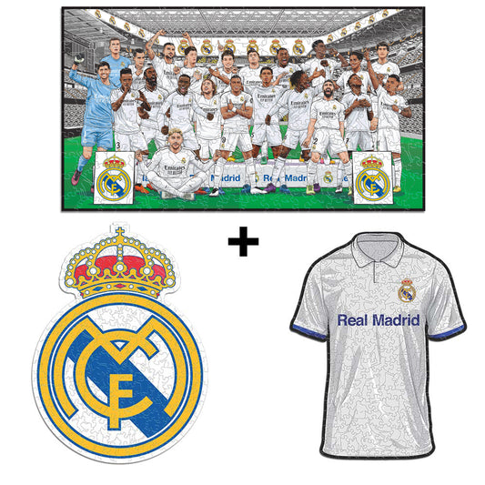3 PACK Real Madrid CF® Logo + Équipe + Maillot
