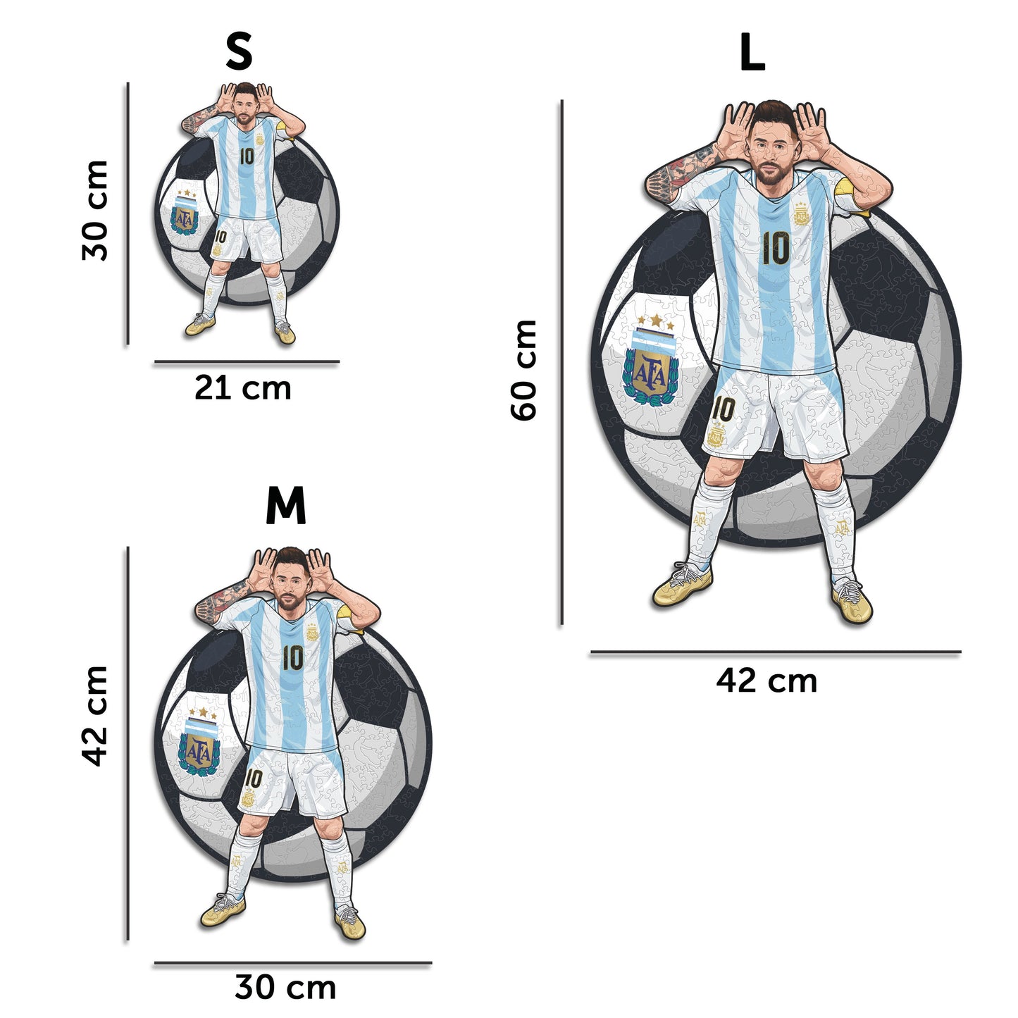 Lionel Messi - Puzzle en Bois