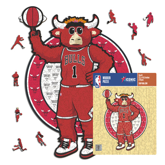 Chicago Bulls™ Mascotte - Puzzle en Bois