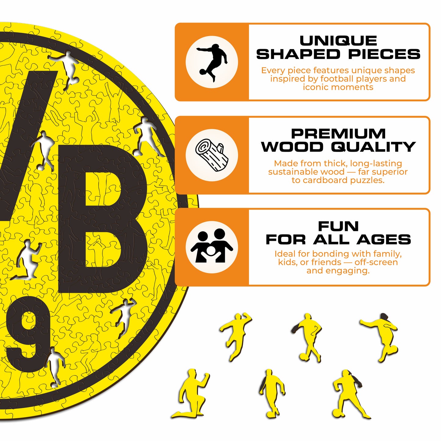 Logo Borussia Dortmund® - Puzzle en Bois