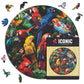 Perroquets Colorés - Puzzle en Bois