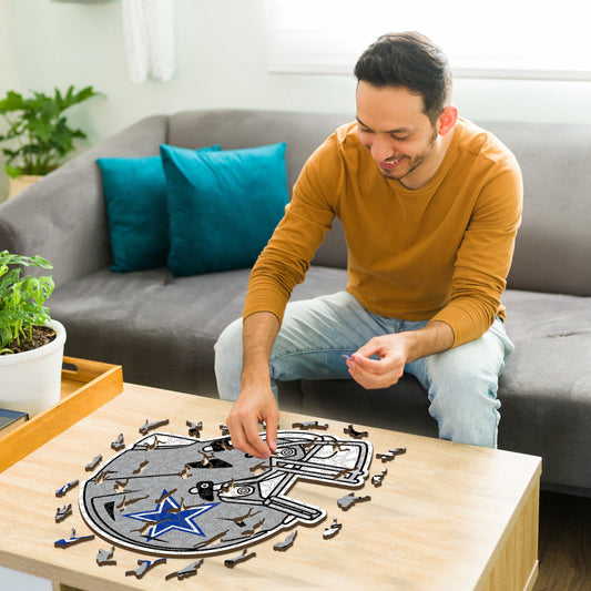Casque Dallas Cowboys™ - Puzzle en Bois