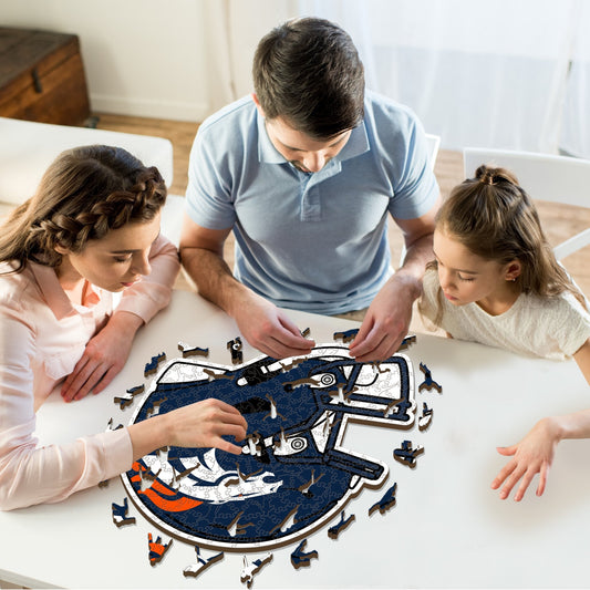 Casque Denver Broncos™ - Puzzle en Bois