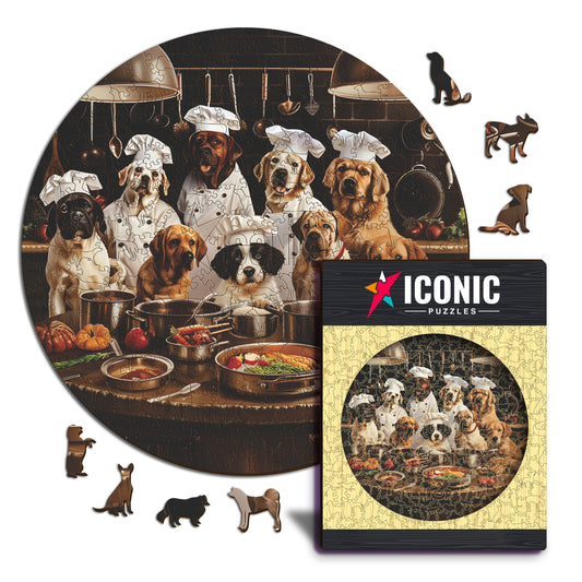 Chiens Chef - Puzzle en Bois
