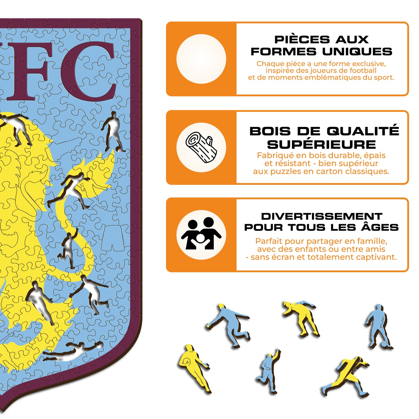 Logo Aston Villa FC® - Puzzle en Bois