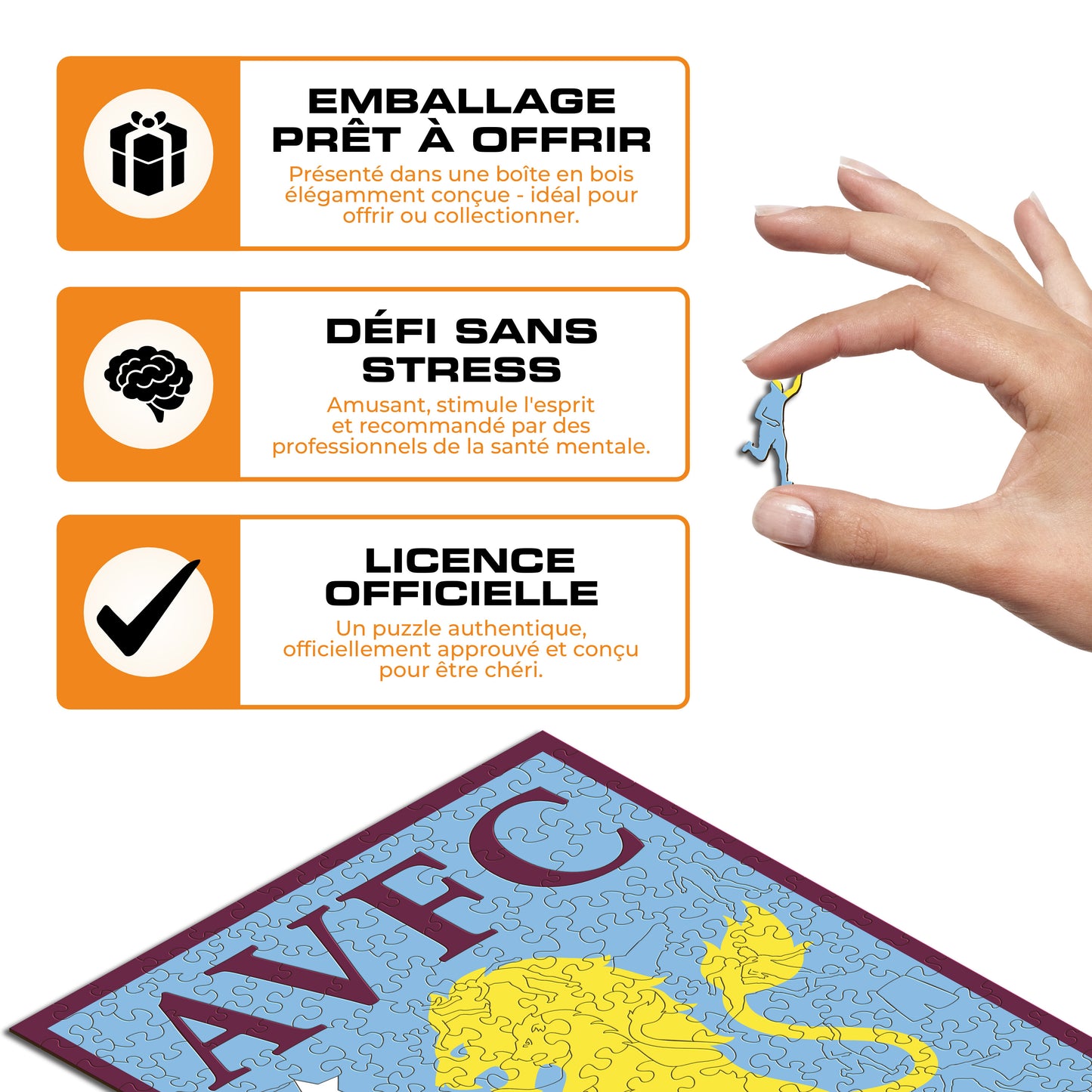 Logo Aston Villa FC® - Puzzle en Bois
