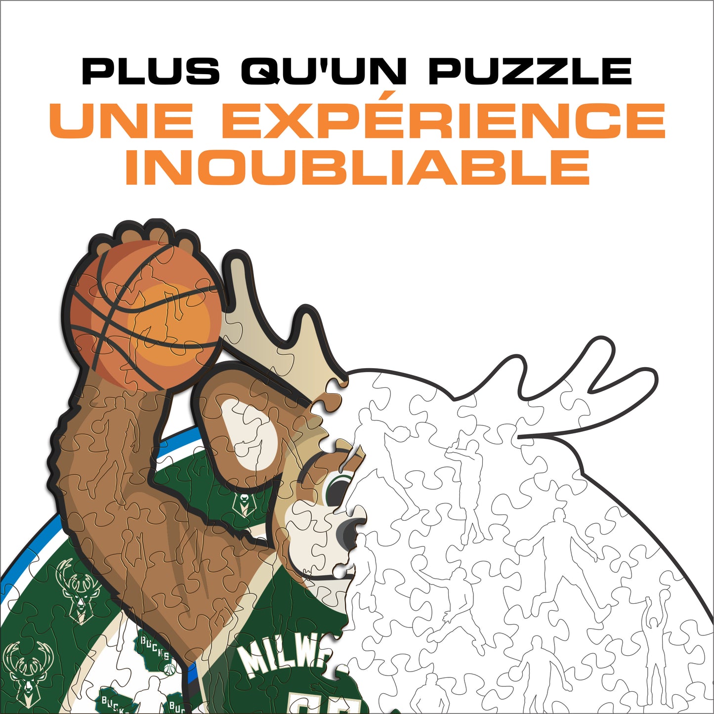 Milwaukee Bucks™ Mascotte - Puzzle en Bois