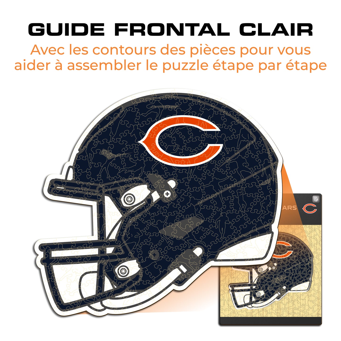 Casque Chicago Bears™ - Puzzle en Bois