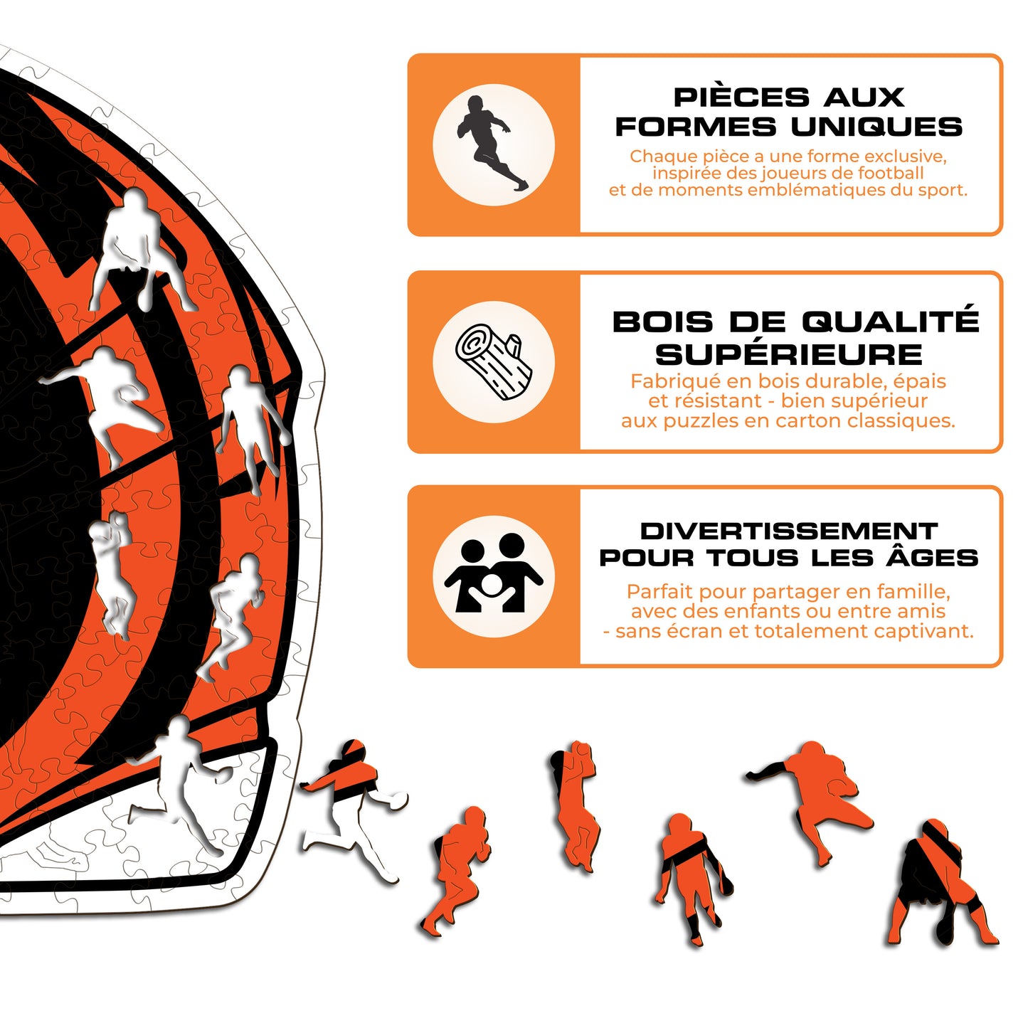 Casque Cincinnati Bengals™ - Puzzle en Bois