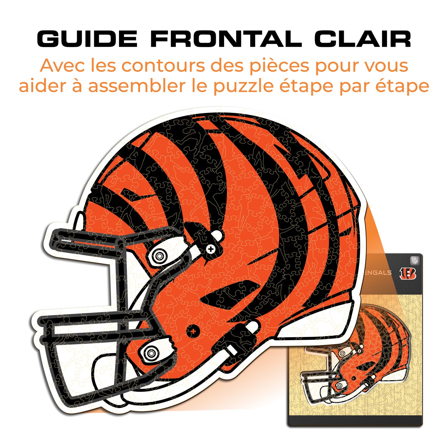 Casque Cincinnati Bengals™ - Puzzle en Bois