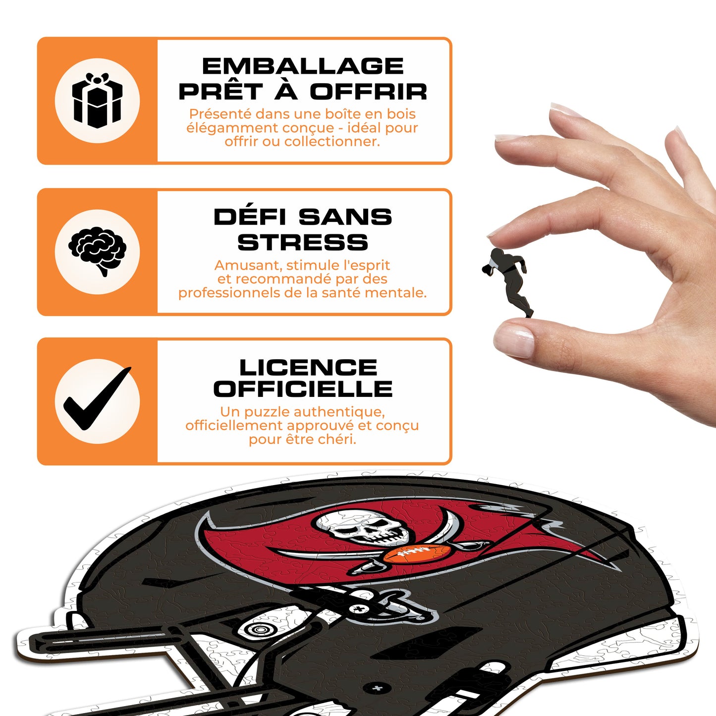 Casque Tampa Bay Buccaneers™ - Puzzle en Bois