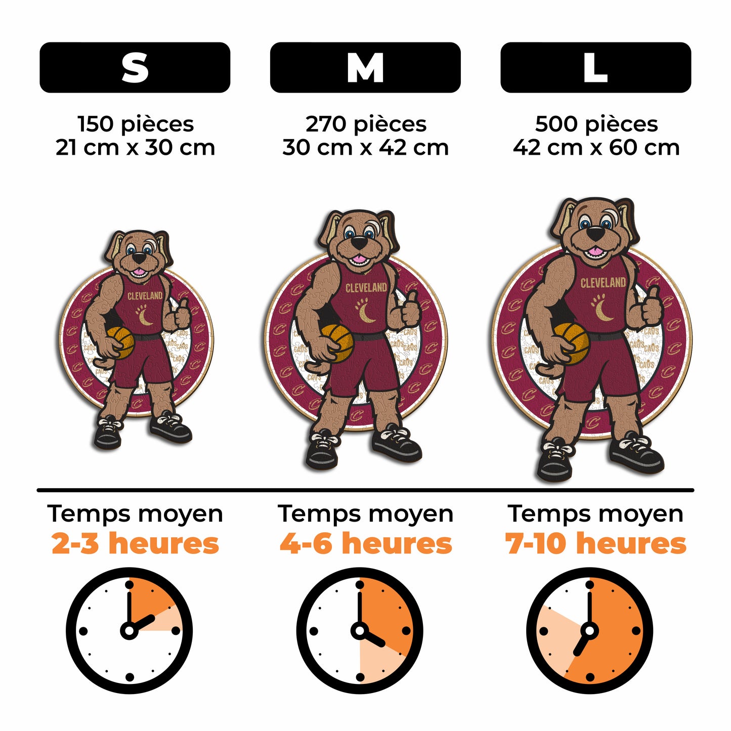Mascotte Cleveland Cavaliers™ - Puzzle en Bois