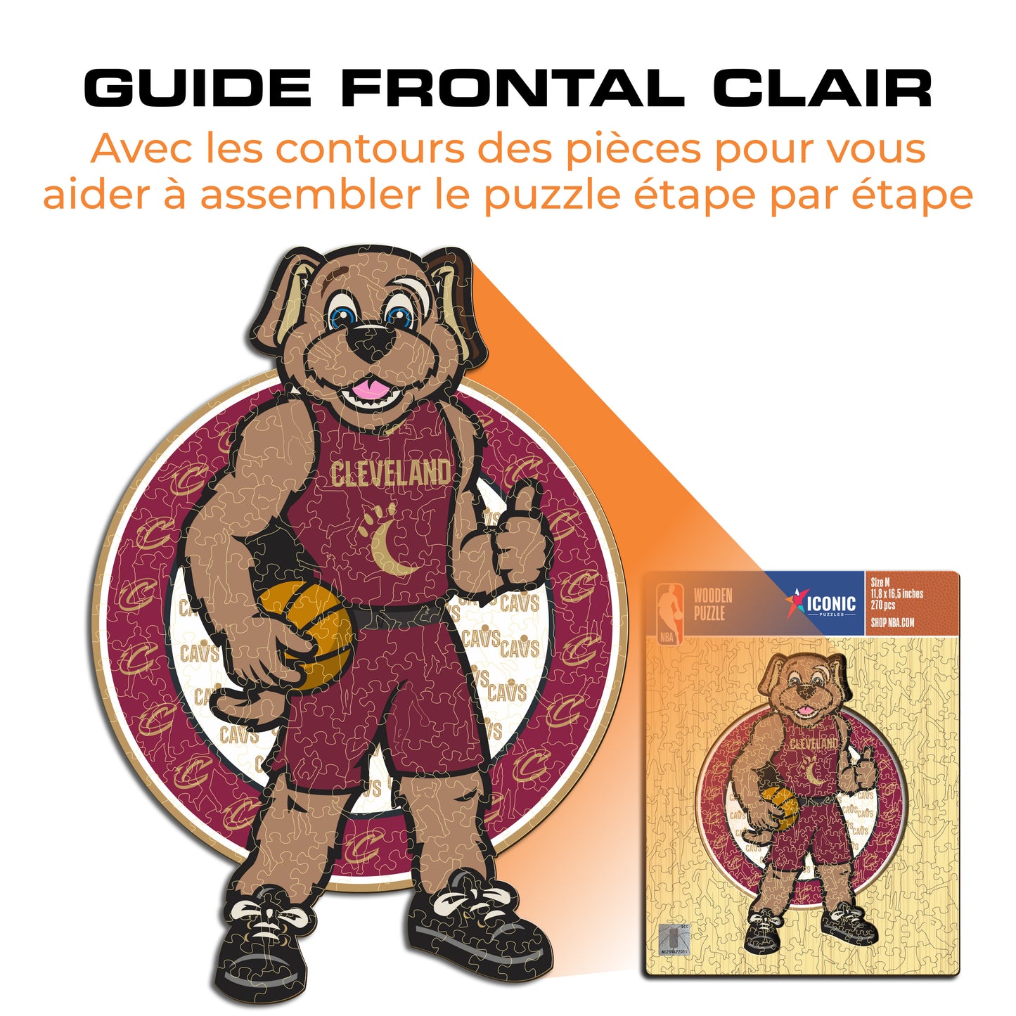 Mascotte Cleveland Cavaliers™ - Puzzle en Bois