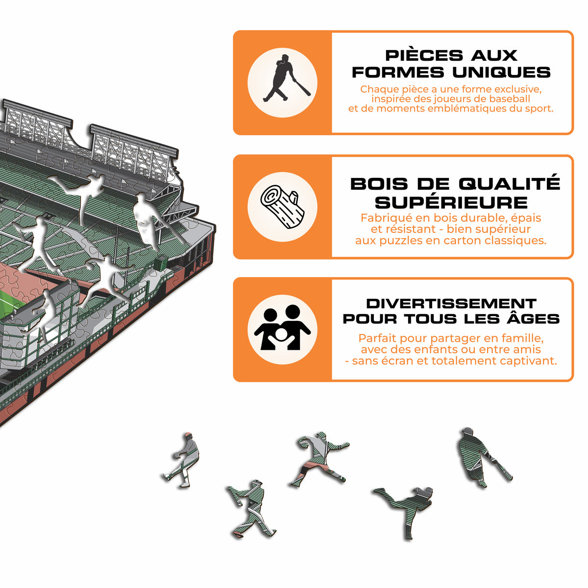Wrigley Field Chicago Cubs™ Puzzle en Bois