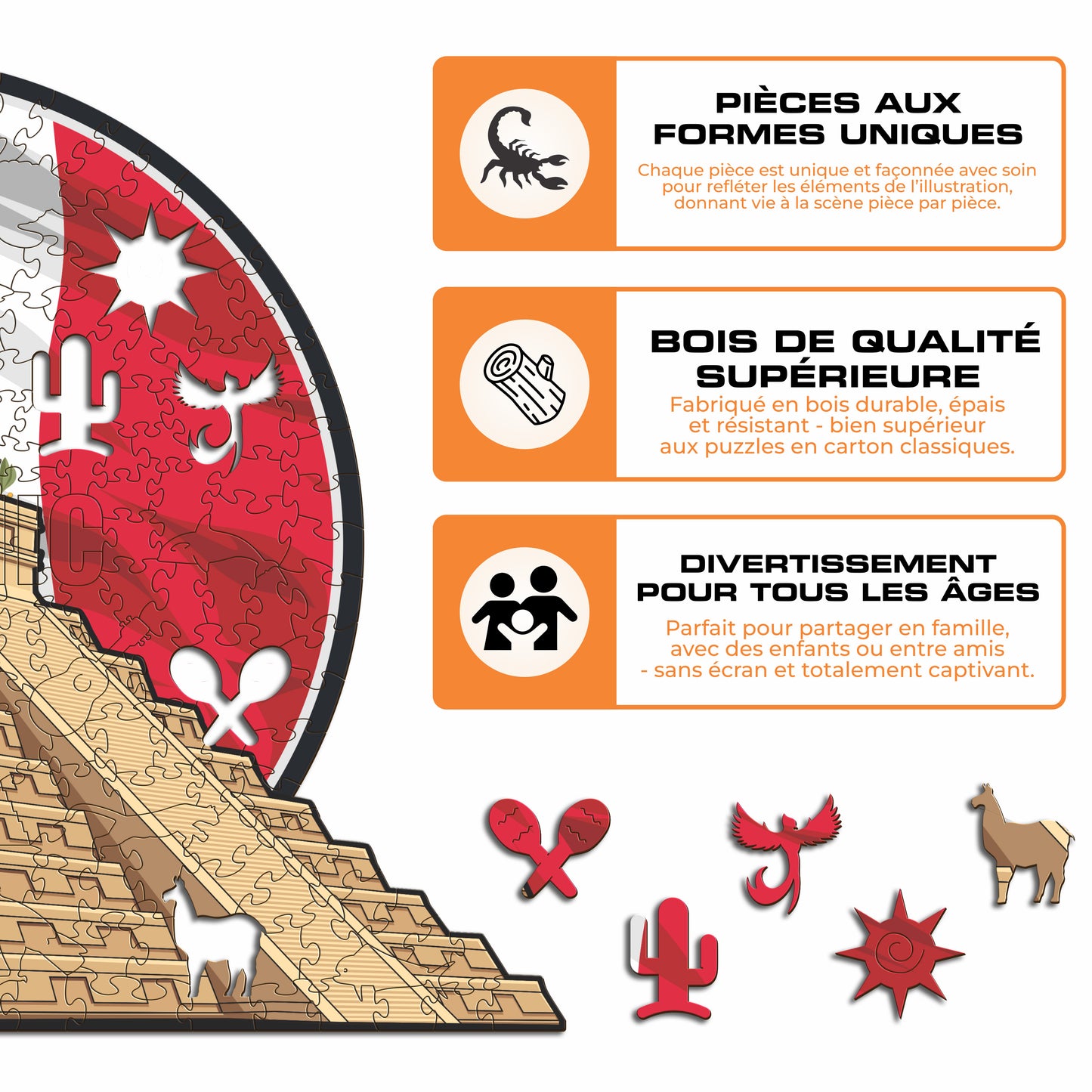 Chichén Itzá - Puzzle en Bois