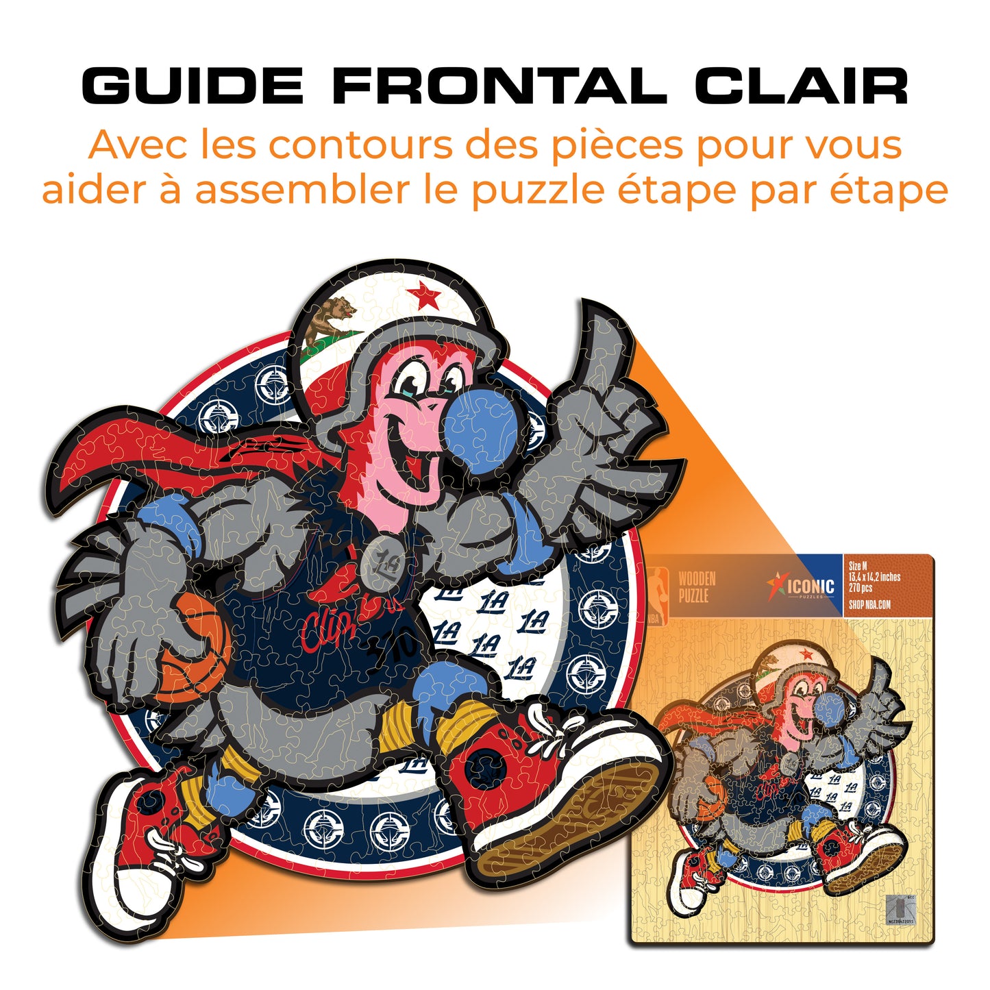 Mascotte Los Angeles Clippers™ - Puzzle en Bois
