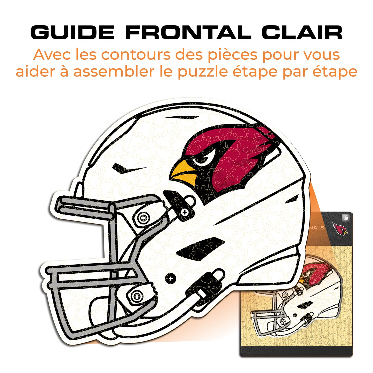 Casque Arizona Cardinals™ - Puzzle en Bois