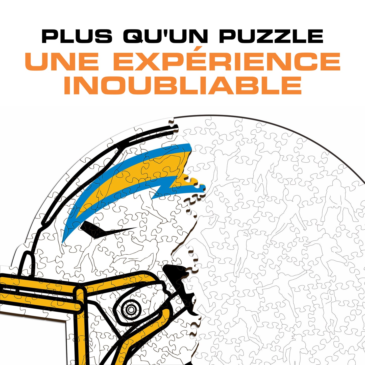Casque Los Angeles Chargers™ - Puzzle en Bois
