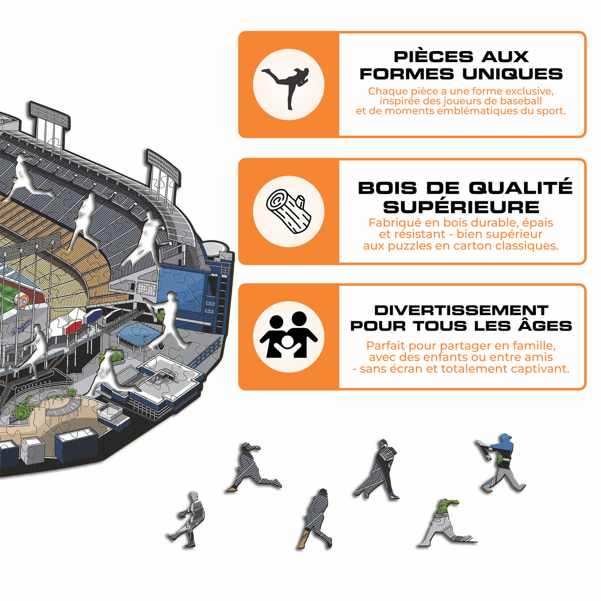 Dodger Stadium Los Angeles Dodgers™ Puzzle en Bois