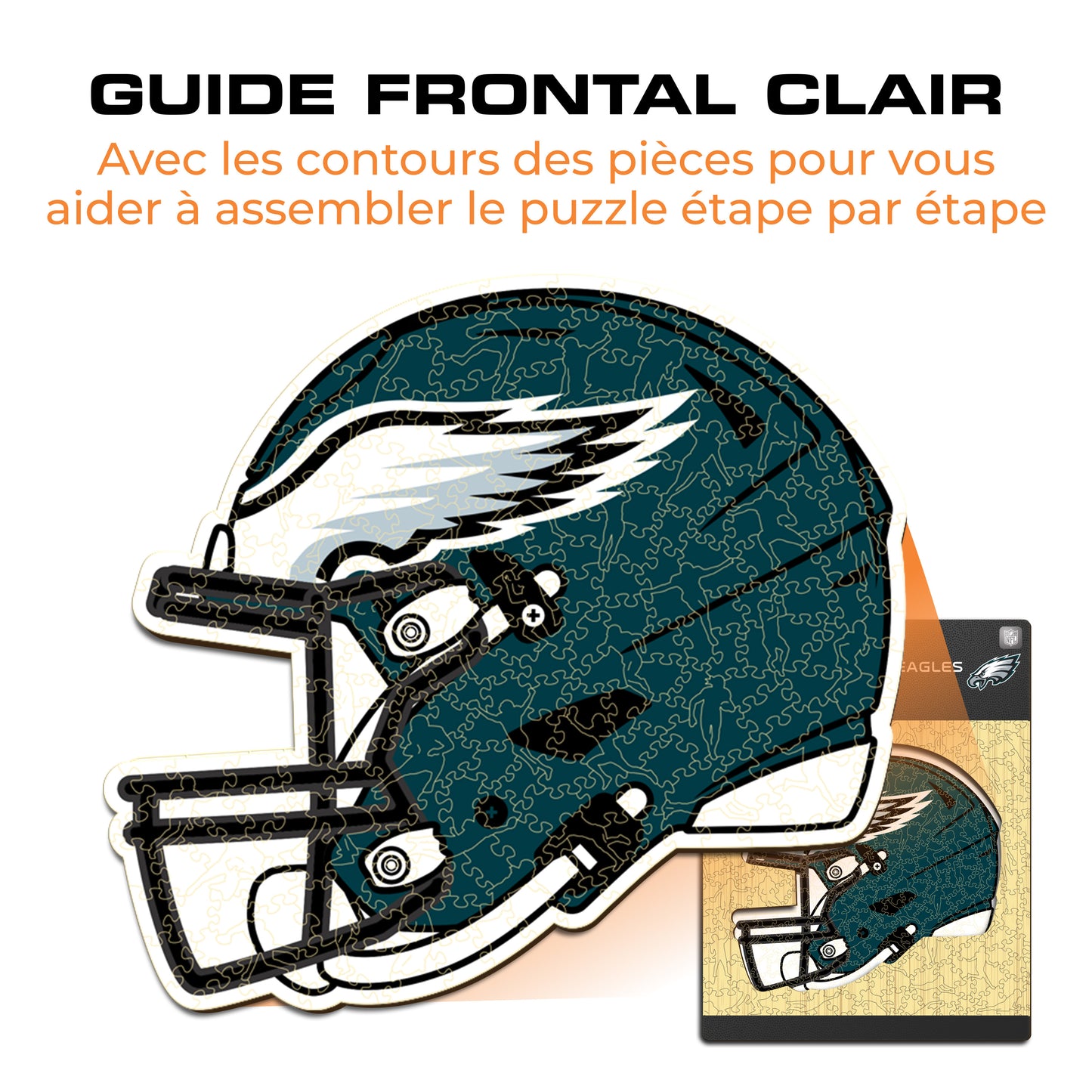 Casque Philadelphia Eagles™ - Puzzle en Bois