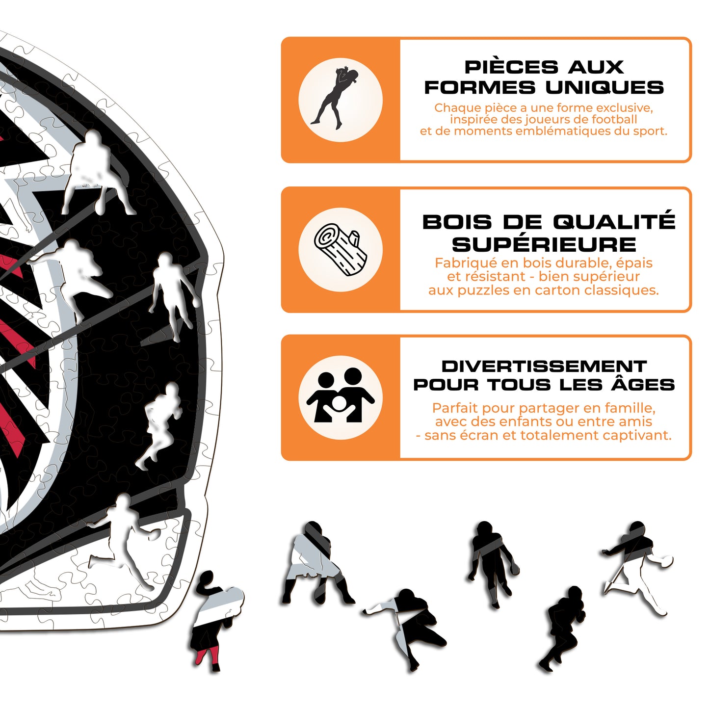 Casque Atlanta Falcons™ - Puzzle en Bois