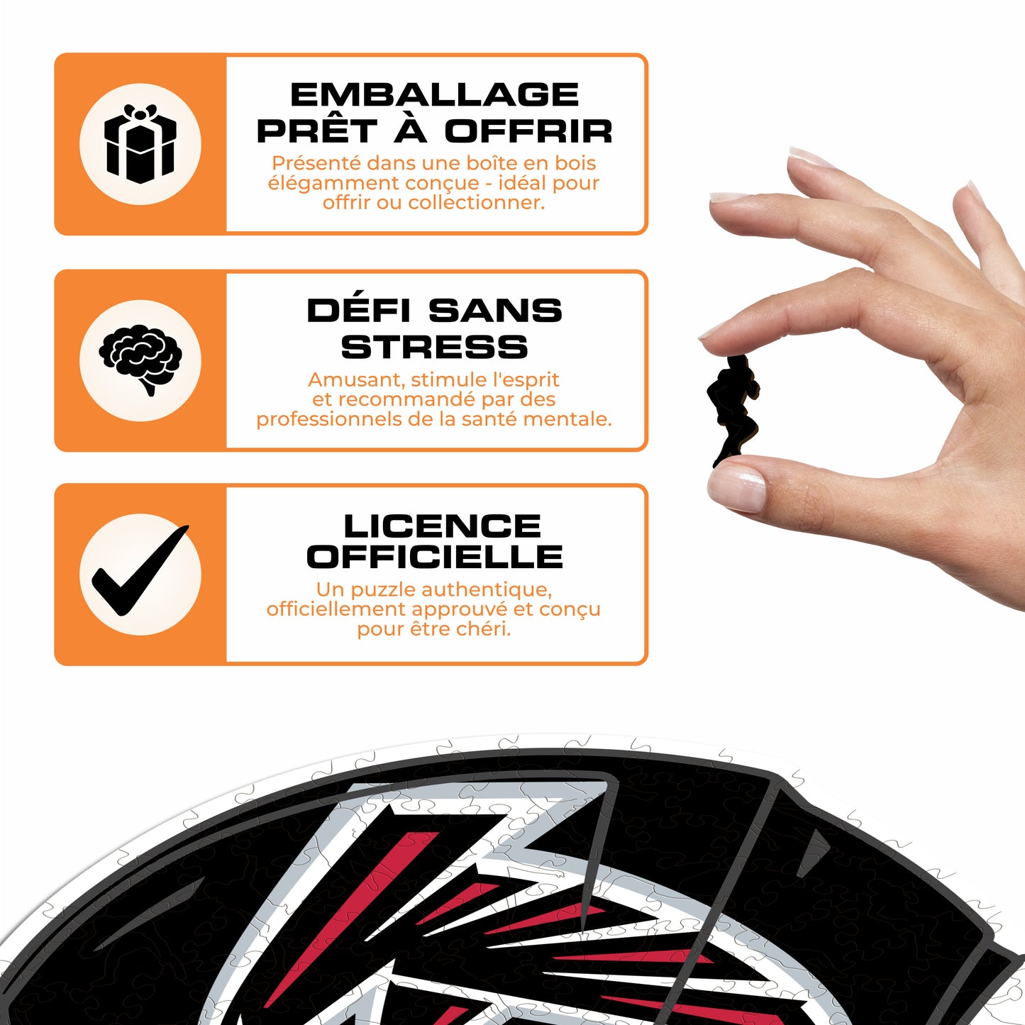 Casque Atlanta Falcons™ - Puzzle en Bois