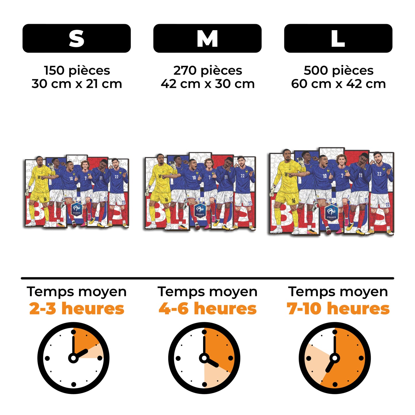 2 PACK Logo Équipe de France® + 6 Joueurs