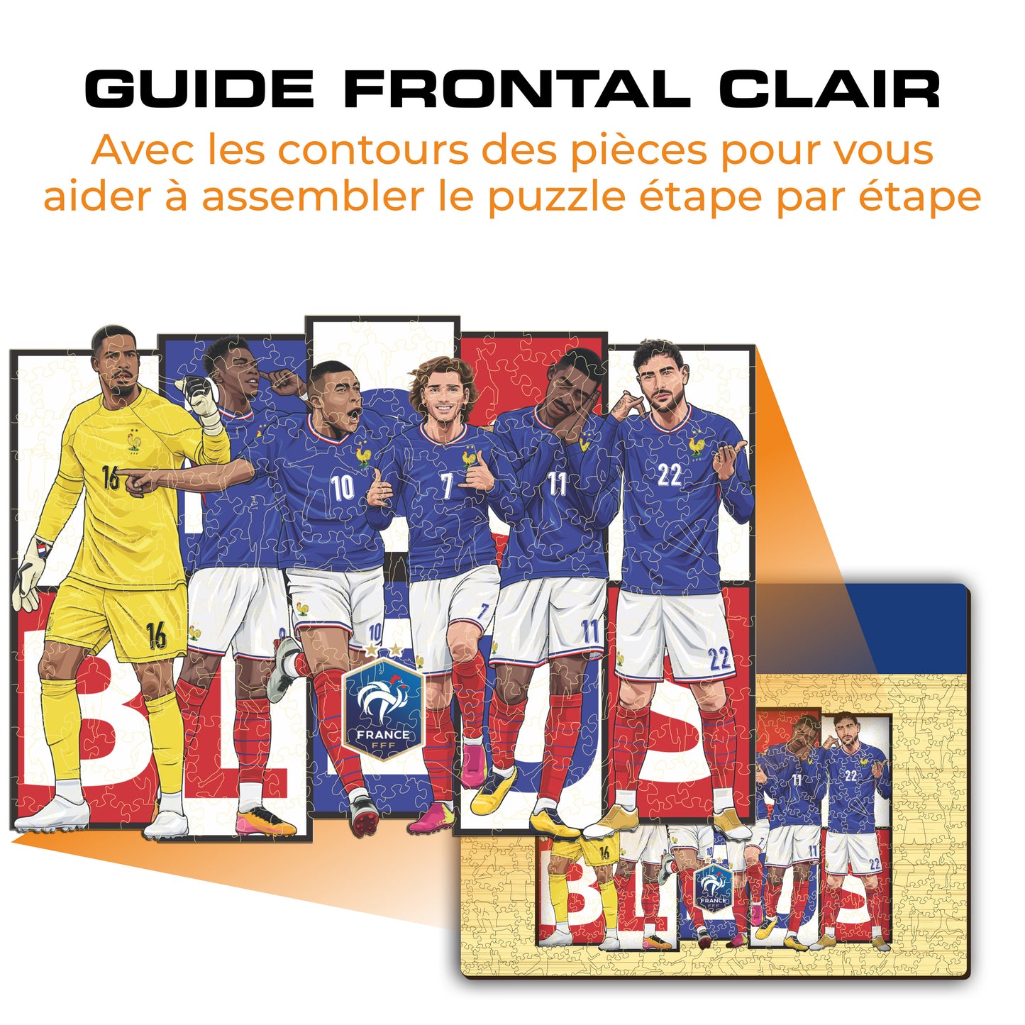 2 PACK Logo Équipe de France® + 6 Joueurs