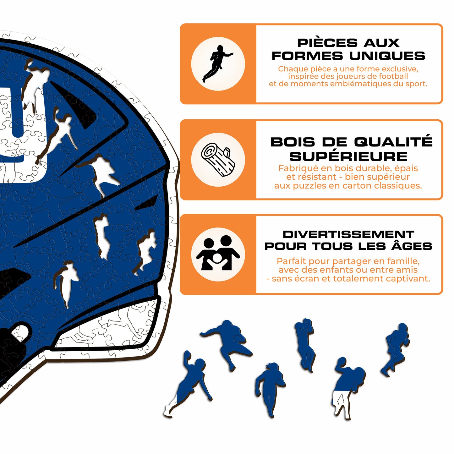 Casque New York Giants™ - Puzzle en Bois