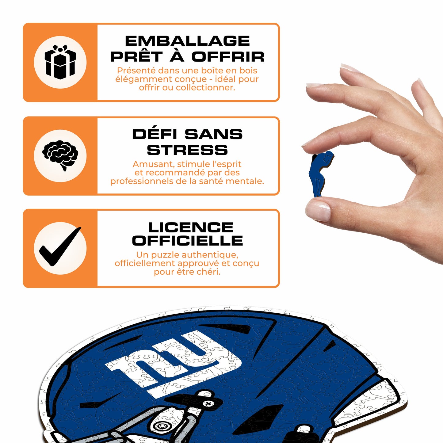 Casque New York Giants™ - Puzzle en Bois