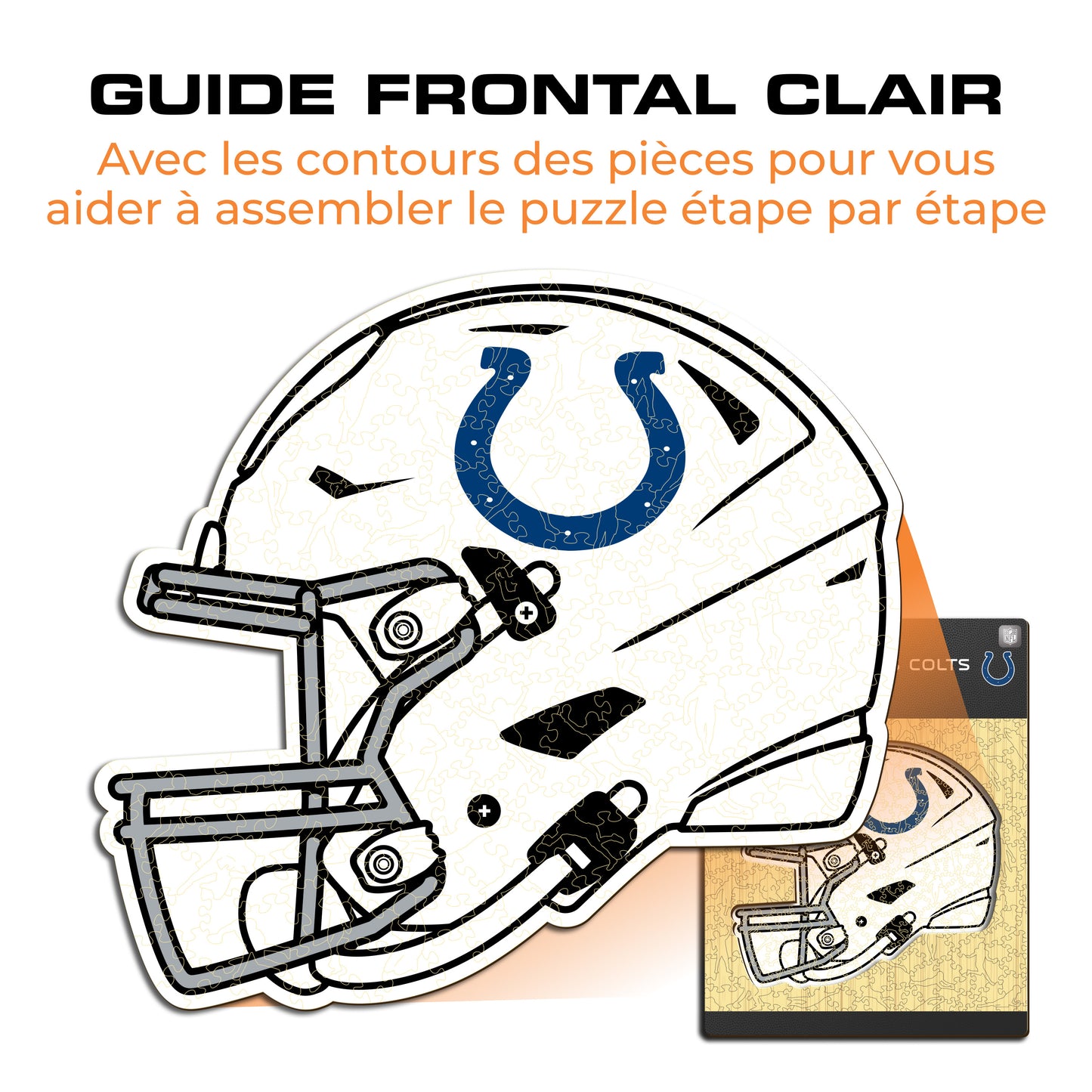 Casque Indianapolis Colts™ - Puzzle en Bois