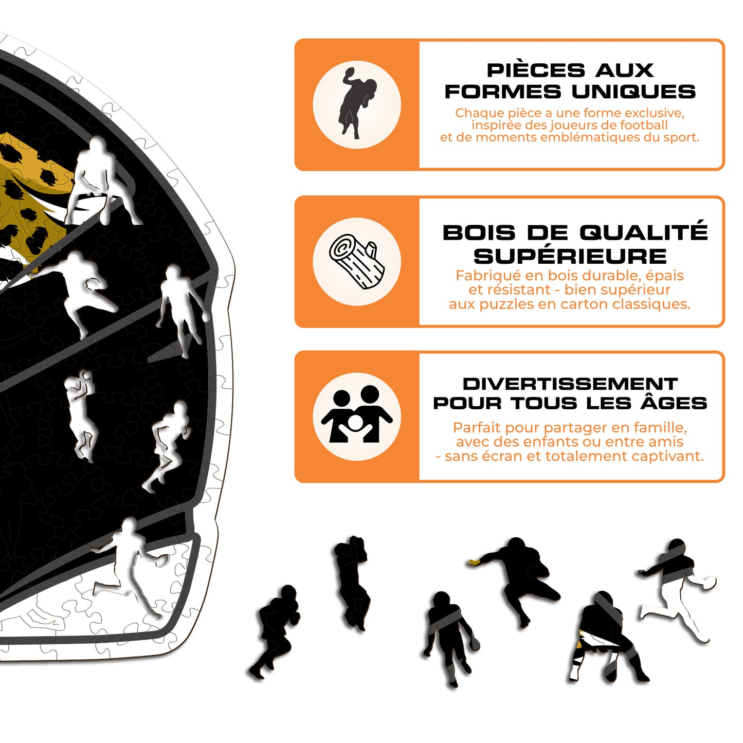 Casque Jacksonville Jaguars™ - Puzzle en Bois