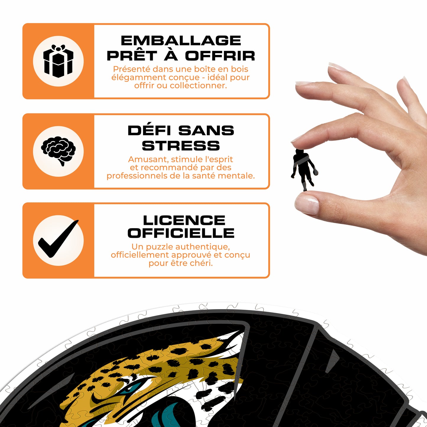 Casque Jacksonville Jaguars™ - Puzzle en Bois