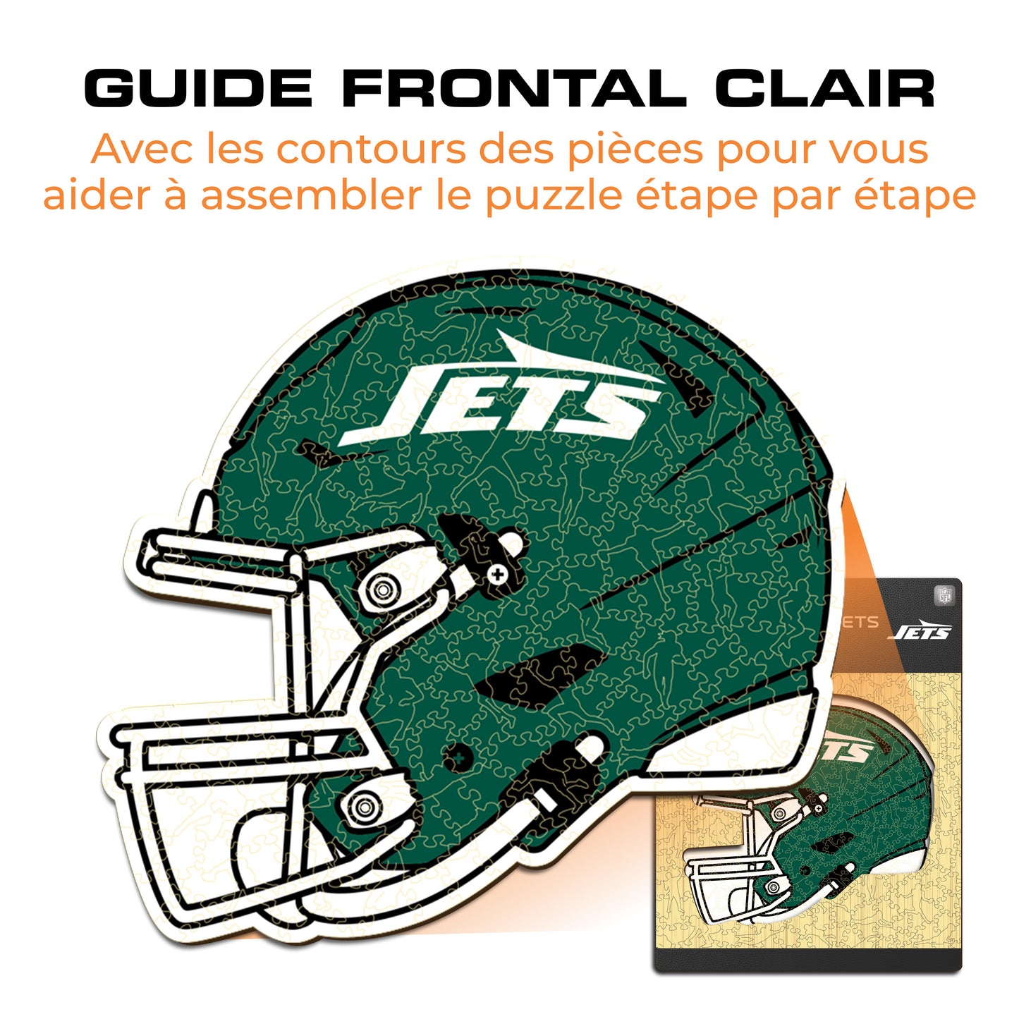 Casque New York Jets™ - Puzzle en Bois