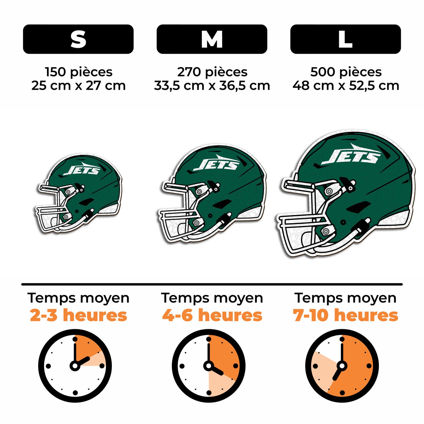 Casque New York Jets™ - Puzzle en Bois