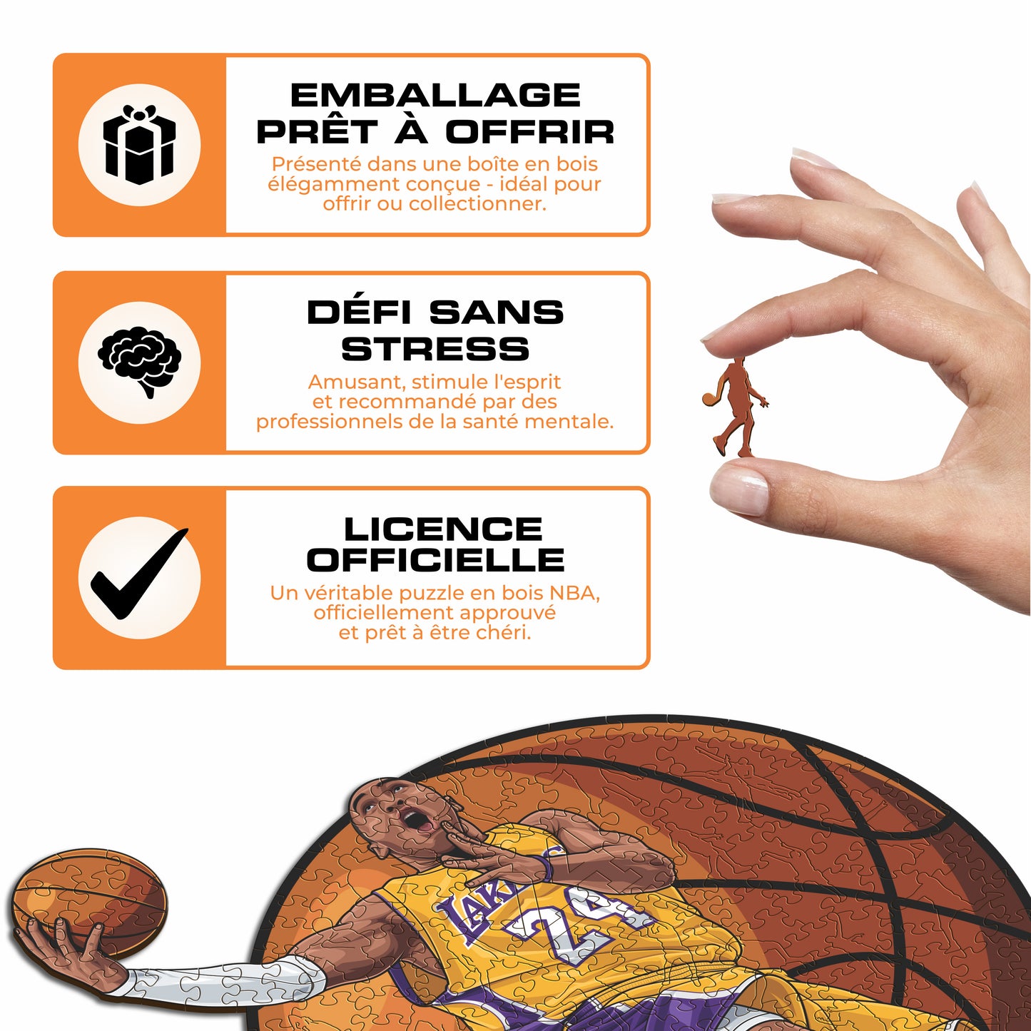 Kobe Bryant - Puzzle en Bois